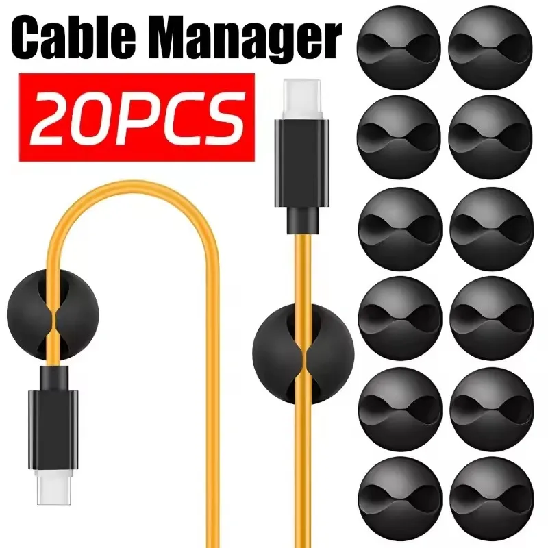 Car Cable Organizer - Masaüstü Kablo Klipsleri, Taşınabilir, Yapışkanlı Kablo