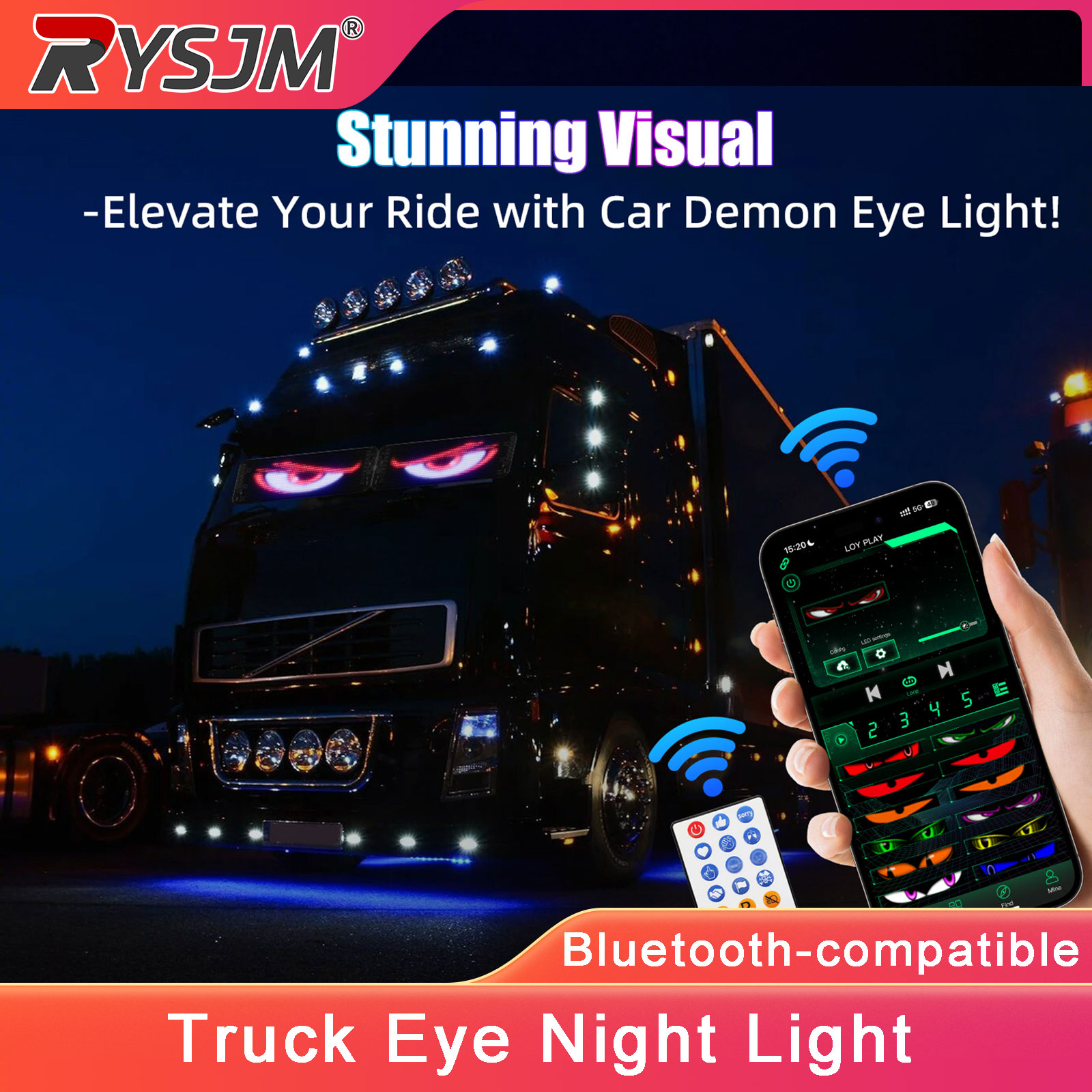 Car Led Light - Araba Kamyon Ön Camı için Animasyonlu